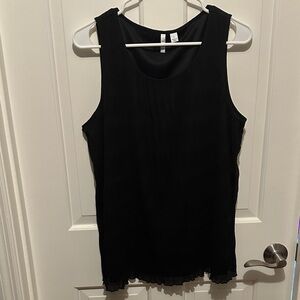 Elle Black Textured Tank Top